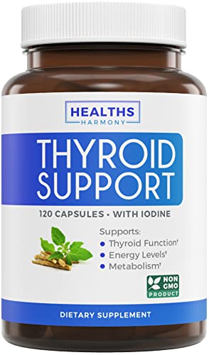 Thyroid Support with Iodine - 120 Capsules (Non-GMO)