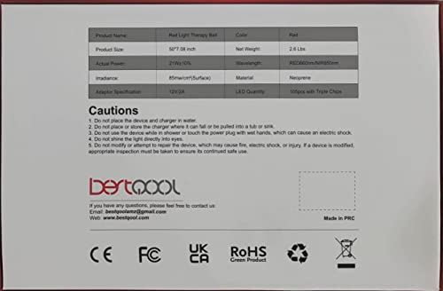 Bestqool Red Light Therapy Belt, Near Infrared Light Therapy & Red Light Therapy for Body Bestqool