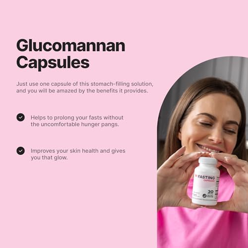 DOFASTING Glucomannan Capsules, Fiber Supplement Glucomannan, Sugar Cravings Blocker DOFASTING