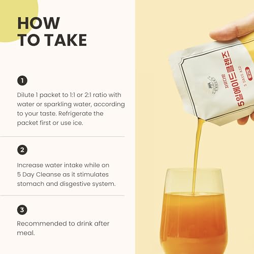 JAYU FreedomCafe 5 Day Detox Cleanse Ade Mango Flavor - 5 Pack (16.90oz) - Supports JAYU