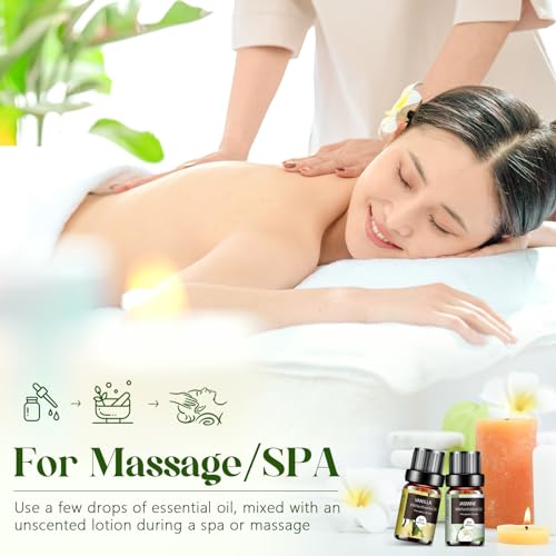 Essential Oils Set - 12 Pcs Aromatherapy Essential Oil Kit for Diffuser, Humidifier, Aromatherapy, Massage Aeshory