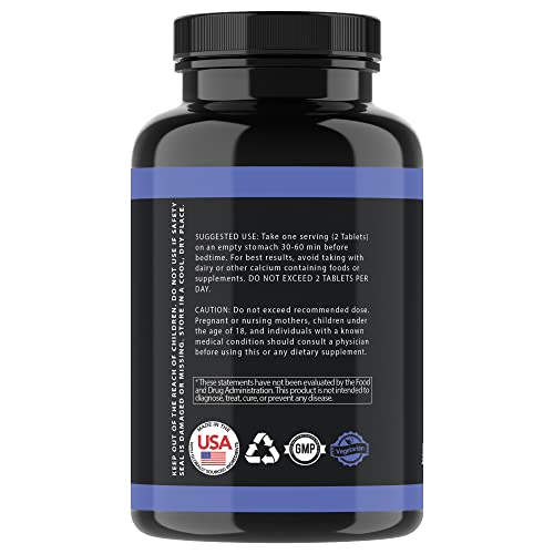 Garcinia Cambogia PM Weight Loss Sleep, All Natural Supplement w/Valerian Root & Melatonin Angry Supplements