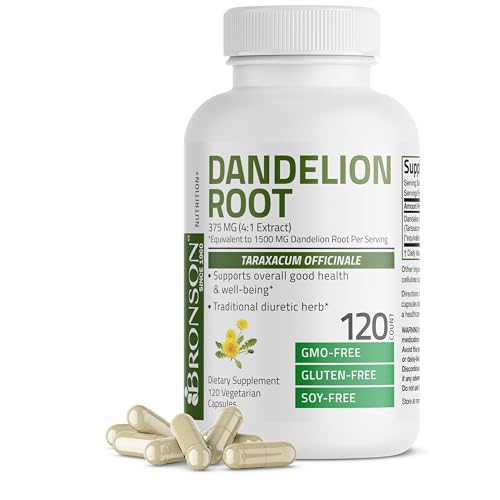 Bronson Dandelion Root High Potency Supplement, Supports Overall Good Health & Well