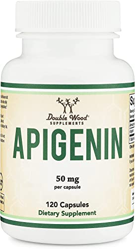 Apigenin Supplement - 50mg per Capsule, 120 Count (Powerful Bioflavonoid Found Double Wood Supplements