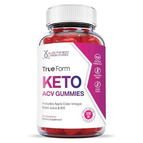 Justified Laboratories True Form Keto ACV Gummies 1000MG Vegan Non GMO Justified Laboratories