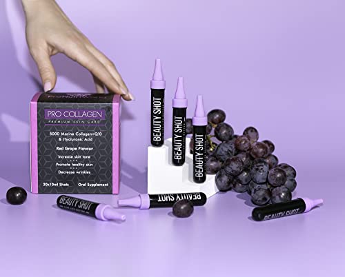 ProNutriWorld Marine Collagen Peptides Shots, Hyaluronic Acid and CoQ10 ProNutriWorld