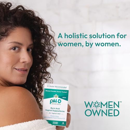 pH-D Feminine Health - Boric Acid Moisturizing Suppository - Woman Owned - for Vaginal Odor pH-D Feminine Health Support