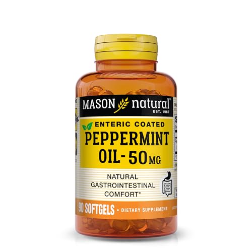 MASON NATURAL Peppermint Oil 50 mg Enteric Coated - Natural Gastrointestinal Comfort