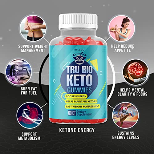 Rillvo TruBio Keto ACV Gummies - Advanced Formula Tru Bio (60 Gummies), fewnt Rillvo