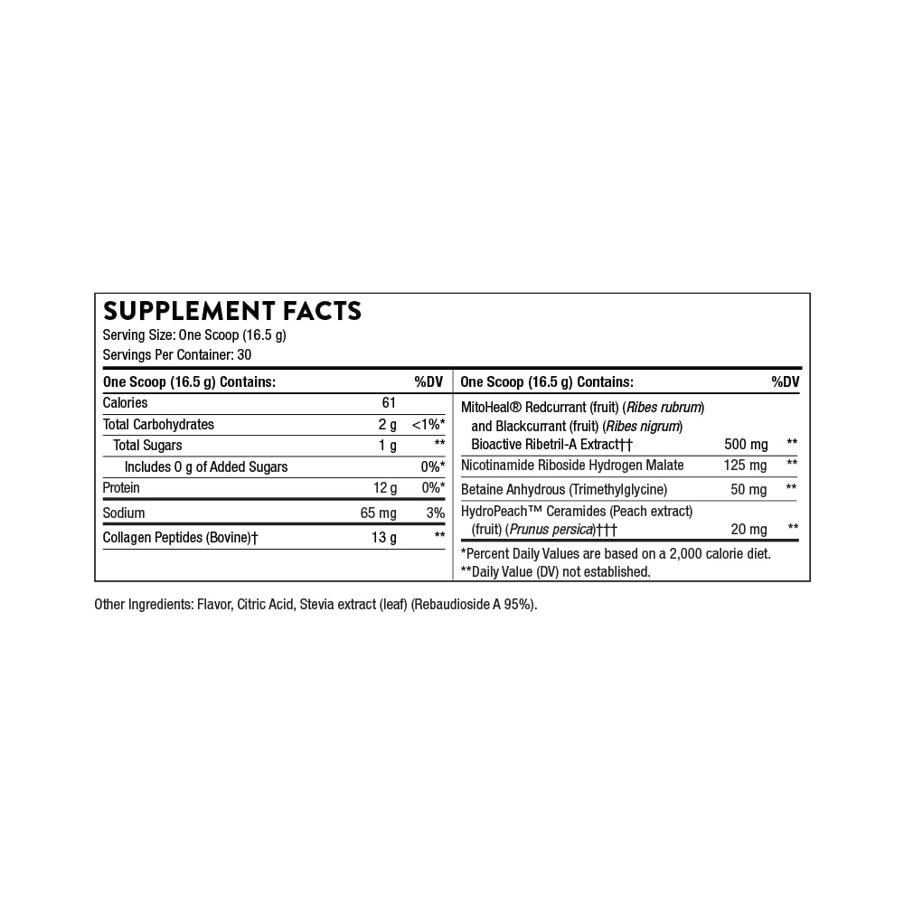 THORNE Collagen Plus - Collagen Peptides Powder with Nicotinamide Riboside THORNE