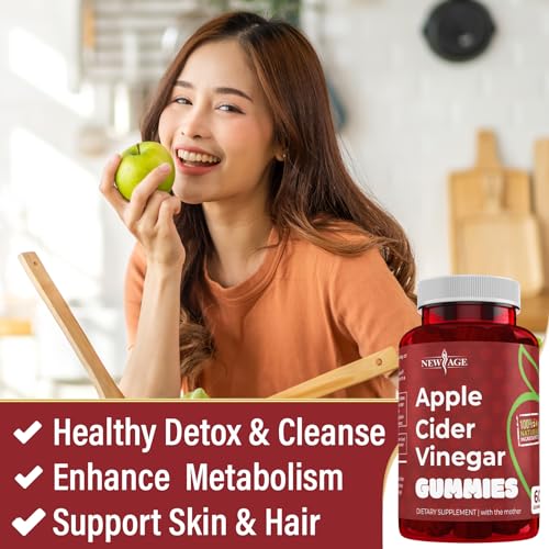 NEW AGE Apple Cider Vinegar Gummies 2-Pack - 120 Count - Immunity & Detox NEW AGE