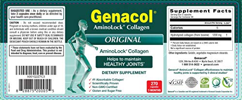 GENACOL Joint Supplement Collagen Pills for Joint Support - 270 Premium Collagen Genacol