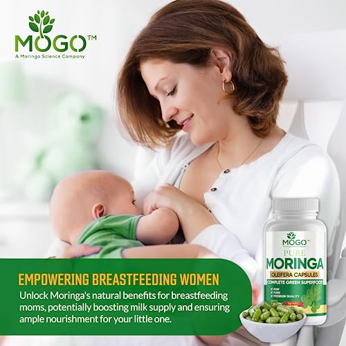 MOGO Moringa Oleifera Capsules | 100% Pure Single Origin Moringa Leaf Powder Supplement MOGO