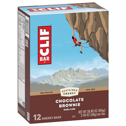 CLIF BAR - Chocolate Brownie Flavor - Made with Organic Oats - Non-GMO