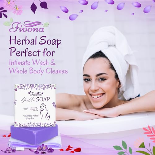 FIVONA Yoni Care Kit 4 in 1 - pH Balanced Natural Yoni Oil, Herbal Bar Soap for Feminine V Wash, Detox FIVONA