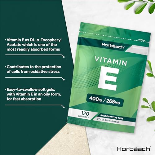 Vitamin E Capsules 400iu | 120 Count | High Strength Vitamin E as DL-a-Tocopheryl Horbäach