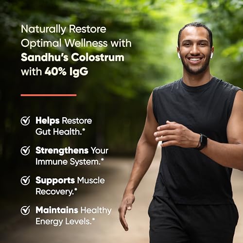 Sandhu's Pure Bovine Colostrum Powder Supplement for Humans |40% IgG Highly Sandhu's