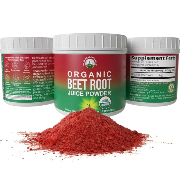 Organic Beet Root Powder - Ultra High Purity Super Food Beets Juice Powder. 100% Pure 