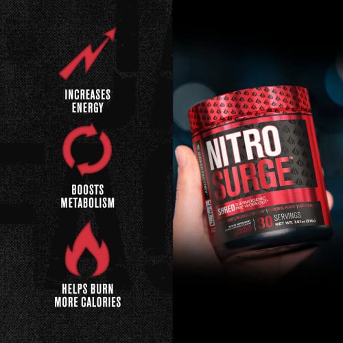 Jacked Factory NITROSURGE Shred Pre Workout Supplement - Energy Jacked Factory