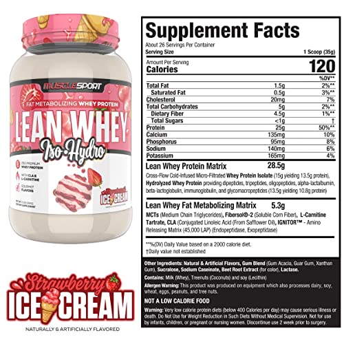 Musclesport Lean Whey Revolution™ Protein Powder - Whey Protein Isolate - Low Calorie Musclesport