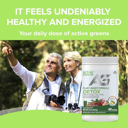 Active Green Pro - Detox Powder, Blend of Synergistic Liver Herbs, Reishi, Moringa Active Green Pro