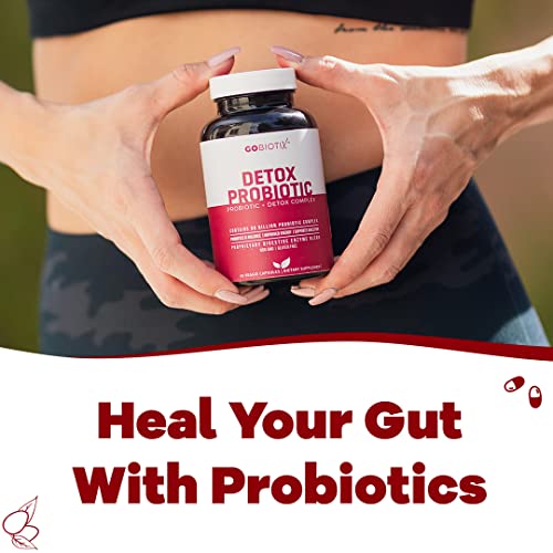 GOBIOTIX Detox Probiotic Supplement with Digestive Enzymes, Milk Thistle, Turmeric GOBIOTIX
