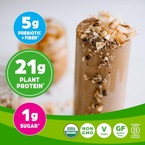 Orgain Organic Vegan Protein Powder, Chocolate Peanut Butter - 21g of Plant Based Protein Orgain