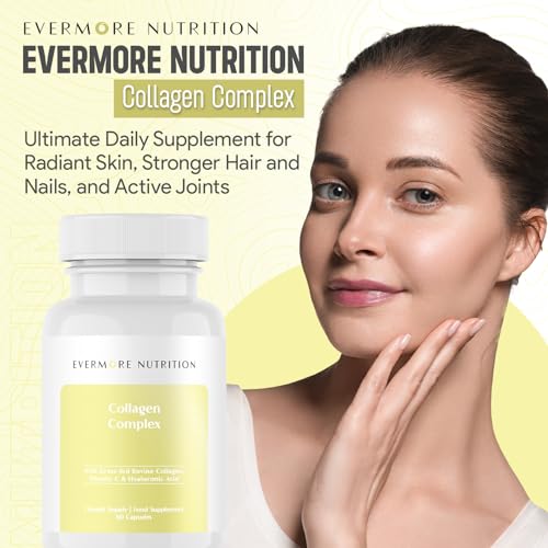 EVERMORE NUTRITION Grass Fed Collagen Complex with Hyaluronic Acid, Vitamin C and Active Peptides EVERMORE NUTRITION