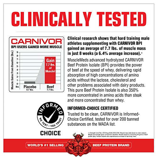 MuscleMeds Carnivor Bioengineered Beef Protein Isolate, Vanilla Caramel, 3.9 Pound MuscleMeds