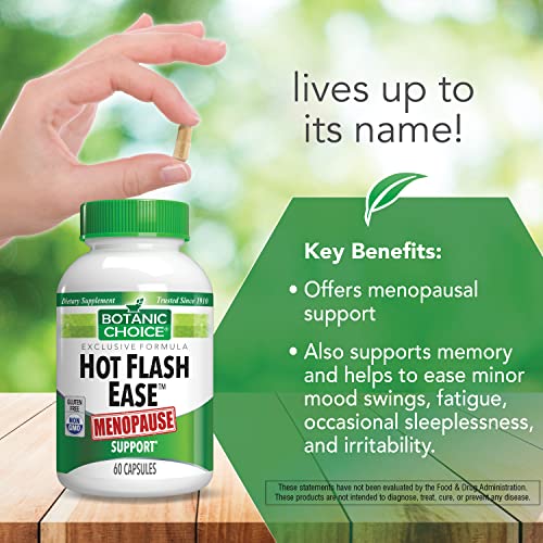 Botanic Choice Natural Menopause Hot Flash Relief Balance Supplement for Women - Powerful Herbal Blend