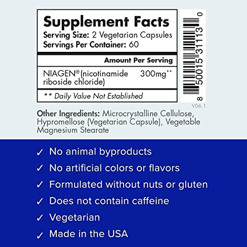 TRU NIAGEN 150mg | Patented Nicotinamide Riboside NAD+ Supplement TRU NIAGEN