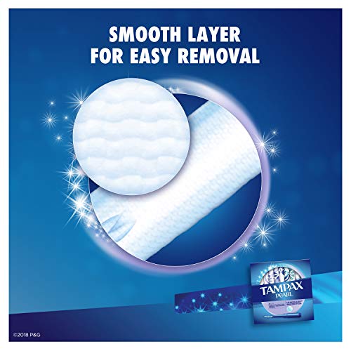 Tampax Pearl Plastic Tampons, Light Absorbency, Unscented, 36 Count (Pack of 2) (72 Total Count) Procter & Gamble