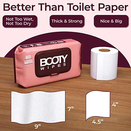 Booty Brand Wipes for Women - 320 Wipes for Adults | Premium Feminine - pH Balanced & Infused BOOTY WIPES