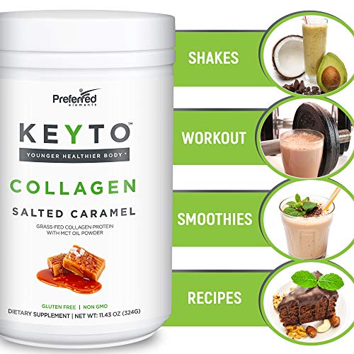 Keto Collagen Protein Powder with MCT Oil – Keto and Paleo Friendly Pure Grass Fed 
