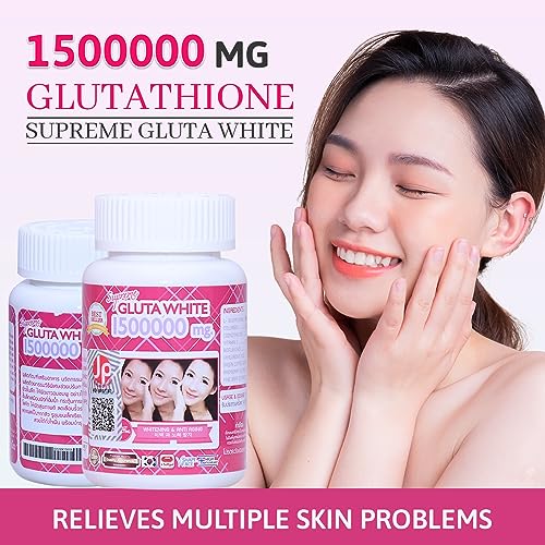Supreme Gluta White 1500000mg for Skin Lightening, Skin Moisturizer, Collagen Stimulator Healthy Supreme Gluta White