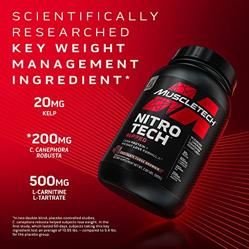 Protein Powder for Weight Loss - MuscleTech Nitro-Tech Ripped - Whey Protein Powder MuscleTech