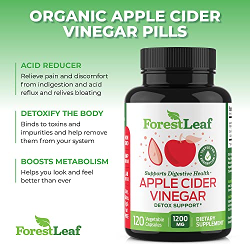 ForestLeaf - Apple Cider Vinegar Capsules with Cayenne Pepper Powder 1200mg