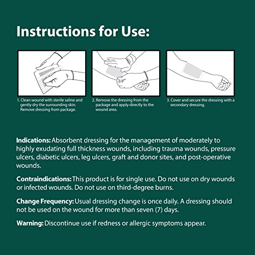 Pivot Calcium Alginate Wound Dressing – All-Natural First Aid | 4x5 Dressin LMP LINKS MEDICAL PRODUCTS INC.