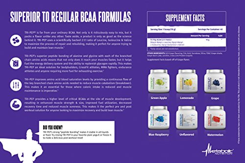 Metabolic Nutrition - TRIPEP - Tri-Peptide Branch Chain Amino Acid, BCAA Powder Metabolic Nutrition