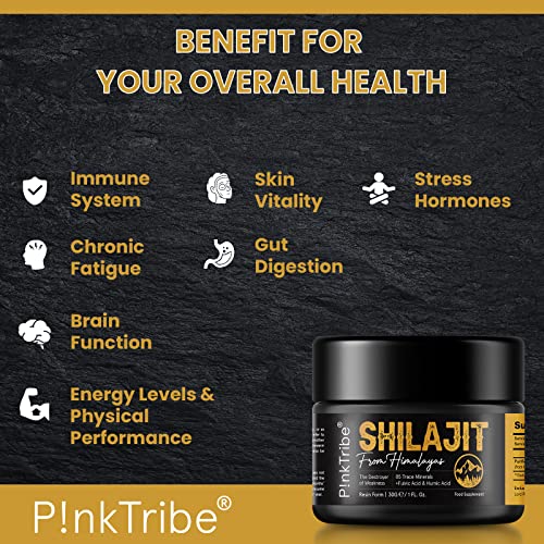 Shilajit Resin, Original Himalayan Shilajit 30g - Gold Grade 100% Pure, Rich in Fulvic P!nkTribe