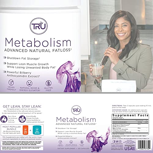 TRU Metabolism, Advanced Fat Loss, Fight Cravings, Boost Mood, No Jitters or Crash TRU Supplements