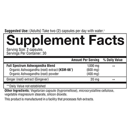Youtheory ashwagandha Capsule, Helps Maintain Normal cortisol Level, Helps Reduce