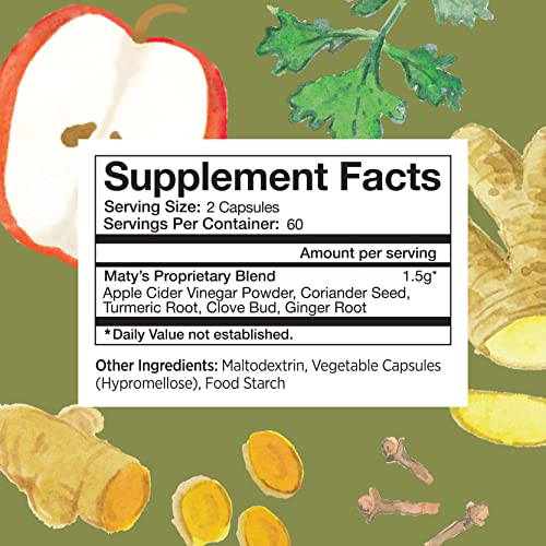 Matys Acid & Indigestion Relief Capsules, Safe Antacid Alternative for Occasional Acid Matys