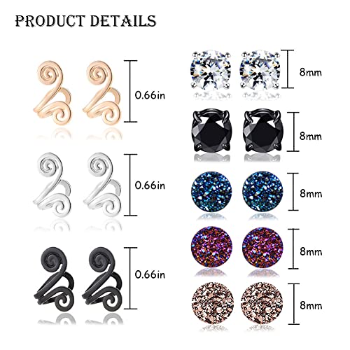 Ronglry Acupressure Slimming Earrings Therapy Weight Loss Earrings for Women Men Ronglry