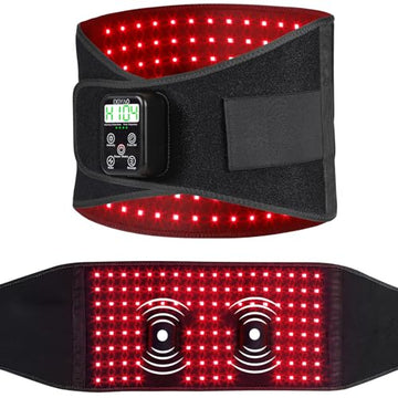 TUOYR Cordless Red Light Therapy Belt for Back Pain Relief with 10000mAH Power Bank