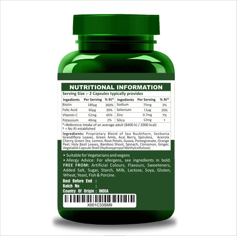 Herbal Magic's Pure & Natural Blend - Collagen Builder Capsules x 60 - Made from 17 Fruits Herbal Magic