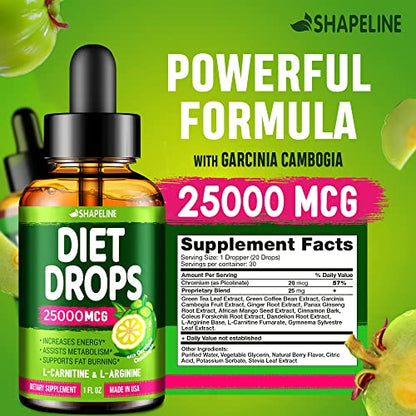 Weight Loss Drops - Appetite Suppressant for Women & Men - Made in The USA