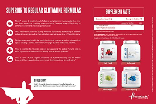 Metabolic Nutrition, TAG, Trans Alanyl Glutamine, 100% L-Glutamine Peptide Powder Metabolic Nutrition