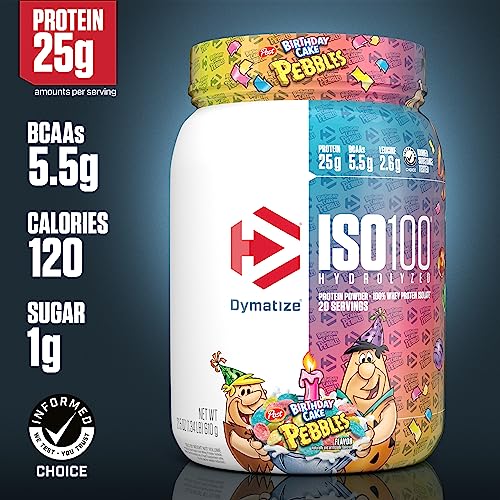 Dymatize ISO 100 Whey Protein Powder with 25g of Hydrolyzed 100% Whey Isolate Dymatize