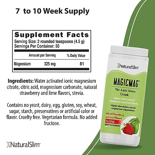 NaturalSlim Magicmag Pure Magnesium Citrate Powder – Stress, Constipation, Muscle NaturalSlim